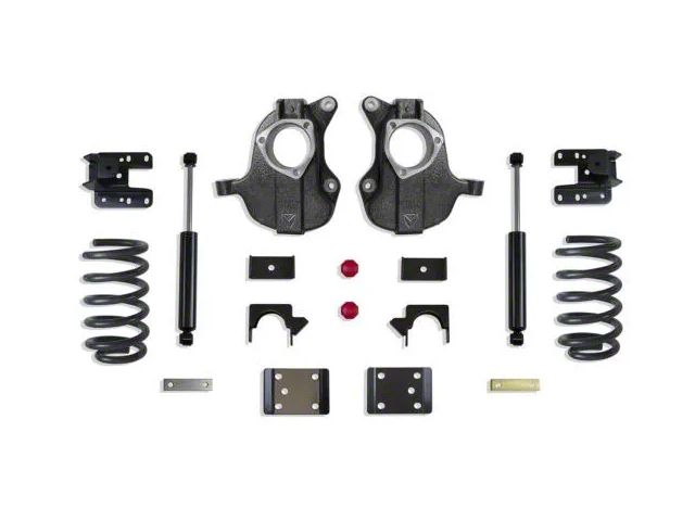 Max Trac 4-Inch Front/ 6-Inch Rear Drop Kit with Shocks (16-18 Sierra 1500 Regular Cab w/ Stock Cast Aluminum or Stamped Steel Control Arms, Excluding Denali)