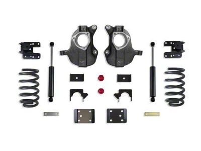 Max Trac 4-Inch Front/ 6-Inch Rear Drop Kit with Shocks (16-18 Sierra 1500 Regular Cab w/ Stock Cast Aluminum or Stamped Steel Control Arms, Excluding Denali)