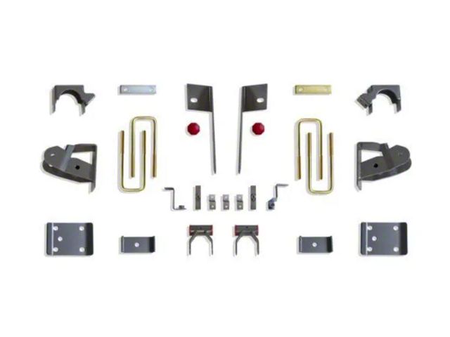 Max Trac 4-Inch Rear Flip Kit with Hangers and Shackles (19-24 Sierra 1500, Excluding AT4)