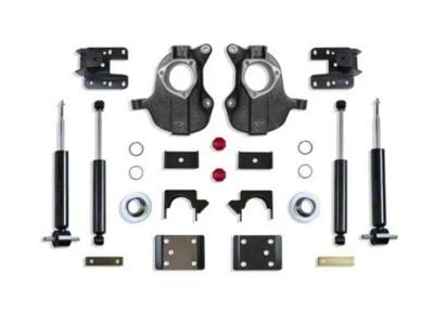 Max Trac Lowering Kit; 3 to 5-Inch Front / 4 to 6-Inch Rear (16-18 Sierra 1500 w/ Cast Aluminum or Stamped Steel Control Arms, Excluding Denali)
