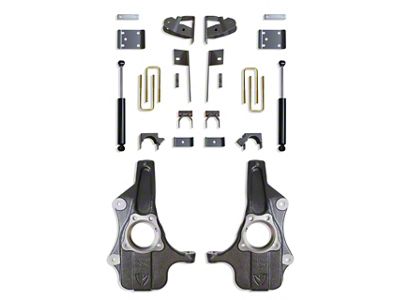 Max Trac Spindle Lowering Kit; 2-Inch Front / 4-Inch Rear (19-24 Sierra 1500)