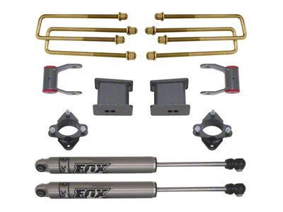 Max Trac 2-Inch Front / 4-Inch Rear Suspension Lift Kit with Fox Shocks (16-18 2WD Silverado 1500)