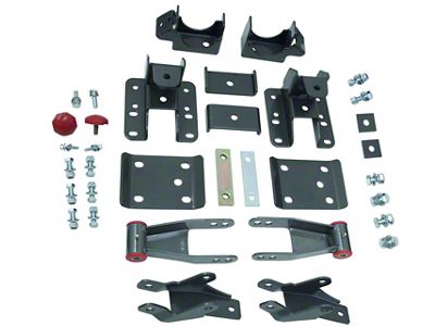 Max Trac 3 to 4-Inch Drop Rear Axle Flip Kit with Rear Shock Extenders (14-18 Silverado 1500)