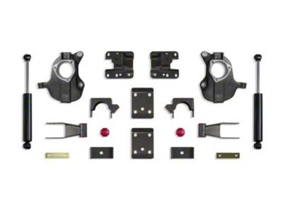 Max Trac Lowering Kit; 2-Inch Front / 4-Inch Rear (16-18 Silverado 1500 w/ Cast Aluminum or Stamped Steel Control Arms)