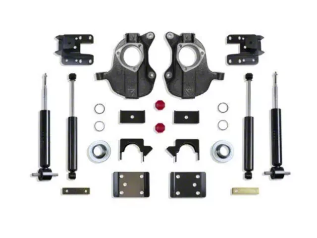 Max Trac Lowering Kit; 3 to 5-Inch Front / 4 to 6-Inch Rear (16-18 Silverado 1500 w/ Cast Aluminum or Stamped Steel Control Arms)