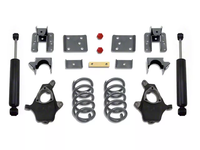 Max Trac Lowering Kit; 4-Inch Front / 6-Inch Rear (14-16 Silverado 1500 w/ Stock Cast Steel Control Arms)