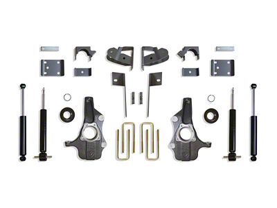 Max Trac Spindle Lowering Kit; 3-Inch Front / 5-Inch Rear (19-25 Silverado 1500)