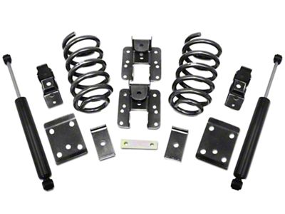 Max Trac Lowering Kit with Lowering Springs; 2-Inch Front / 4-Inch Rear (07-13 2WD/4WD Silverado 1500)