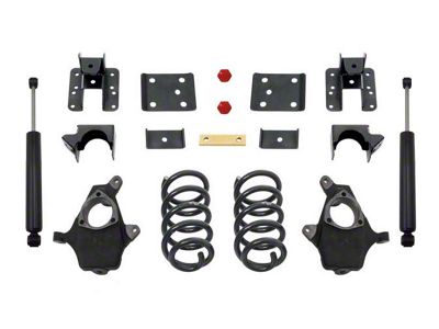 Max Trac Lowering Kit; 3-Inch Front / 5-Inch Rear (14-16 2WD/4WD Silverado 1500 w/ Stock Cast Steel Control Arms)