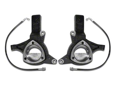Max Trac 4.50-Inch Lift Spindles with Extended Brake Lines (07-16 2WD Sierra 1500 w/ Stock Cast Steel Control Arms, Excluding 14-15 Denali)