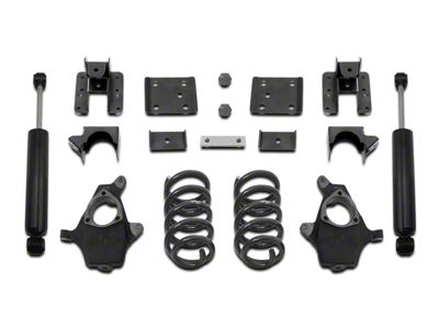 Max Trac Lowering Kit; 4-Inch Front / 6-Inch Rear (07-13 2WD/4WD Sierra 1500)