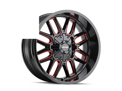 Mayhem Wheels Cogent Gloss Black Milled with Prism Red 5-Lug Wheel; 18x9; 0mm Offset (94-01 RAM 1500)