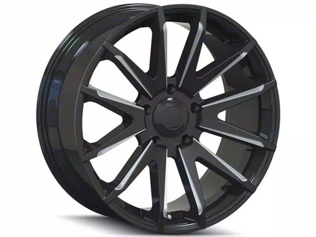 Mayhem Wheels Crossfire Gloss Black Milled 6-Lug Wheel; 20x9.5; 10mm Offset (04-08 F-150)