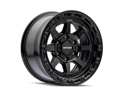 Mayhem Wheels Ridgeline Satin Black 6-Lug Wheel; 17x8.5; -6mm Offset (07-13 Silverado 1500)