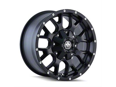 Mayhem Wheels Warrior Matte Black 8-Lug Wheel; 17x9; 18mm Offset (11-14 Silverado 2500 HD)