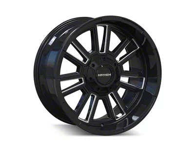 Mayhem Wheels Apollo Gloss Black Milled 8-Lug Wheel; 20x10; -19mm Offset (08-10 F-250 Super Duty)