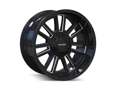 Mayhem Wheels Apollo Gloss Black Milled 8-Lug Wheel; 20x9; 0mm Offset (08-10 F-250 Super Duty)