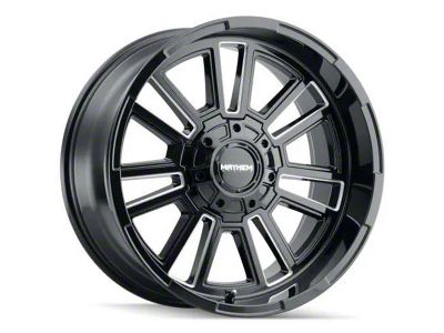 Mayhem Wheels Apollo Gloss Black Milled 8-Lug Wheel; 20x9; 18mm Offset (08-10 F-250 Super Duty)