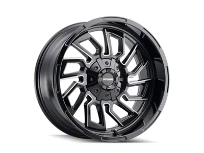 Mayhem Wheels Flywheel Gloss Black Milled 8-Lug Wheel; 22x10; -19mm Offset (08-10 F-250 Super Duty)