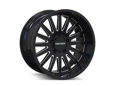 Mayhem Wheels Utopia Gloss Black Milled 8-Lug Wheel; 20x9; 0mm Offset (08-10 F-250 Super Duty)