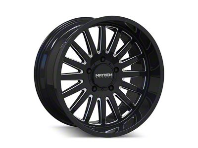 Mayhem Wheels Utopia Gloss Black Milled 8-Lug Wheel; 22x12; -44mm Offset (08-10 F-250 Super Duty)
