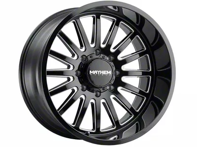 Mayhem Wheels Utopia Gloss Black Milled 8-Lug Wheel; 20x9; 18mm Offset (08-10 F-350 Super Duty SRW)
