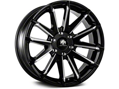 Mayhem Wheels Crossfire Gloss Black Milled 6-Lug Wheel; 22x9.5; 25mm Offset (15-20 F-150)