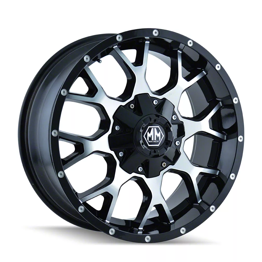 Mayhem Wheels Sierra 2500 Rampage Gloss Black Milled 8-Lug
