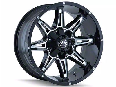 Mayhem Wheels Rampage Gloss Black Milled 6-Lug Wheel; 17x9; 13mm Offset (15-20 Tahoe)