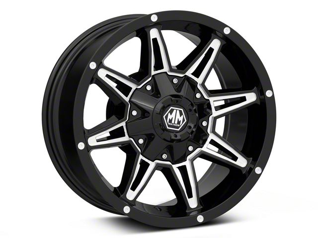 Mayhem Wheels Rampage Black Milled 6-Lug Wheel; 18x9; -12mm Offset (99-06 Sierra 1500)