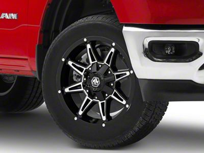 Mayhem Wheels Rampage Black Milled 6-Lug Wheel; 18x9; 18mm Offset (99-06 Sierra 1500)