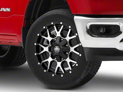 Mayhem Wheels Warrior Black Machined 6-Lug Wheel; 18x9; -12mm Offset (99-06 Sierra 1500)