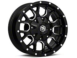 Mayhem Wheels Warrior Black Milled 6-Lug Wheel; 17x9; -12mm Offset (99-06 Sierra 1500)