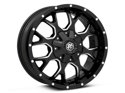 Mayhem Wheels Warrior Black Milled 6-Lug Wheel; 20x9; 18mm Offset (99-06 Sierra 1500)