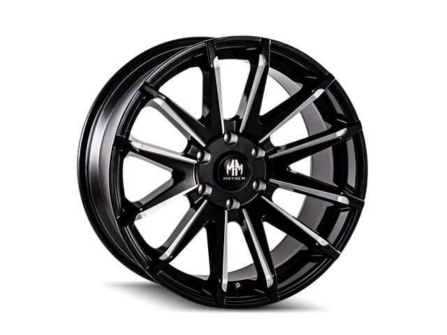 Mayhem Wheels Crossfire Gloss Black Milled 6-Lug Wheel; 22x9.5; 25mm Offset (99-06 Silverado 1500)