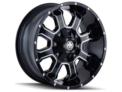 Mayhem Wheels Fierce Gloss Black Milled 6-Lug Wheel; 20x10; -19mm Offset (04-08 F-150)