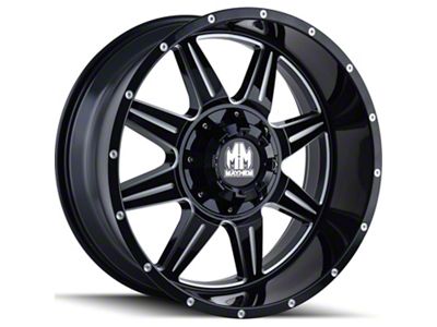 Mayhem Wheels Monstir Gloss Black Milled 6-Lug Wheel; 20x9; 0mm Offset (04-08 F-150)