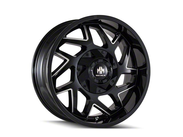 Mayhem Wheels Hatchet Black Milled 6-Lug Wheel; 20x9; 18mm Offset (07-13 Sierra 1500)