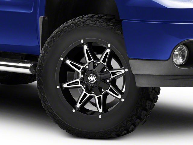 Mayhem Wheels Rampage Black Milled 6-Lug Wheel; 18x9; -12mm Offset (07-13 Sierra 1500)