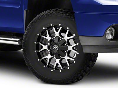 Mayhem Wheels Warrior Black Machined 6-Lug Wheel; 18x9; -12mm Offset (07-13 Sierra 1500)
