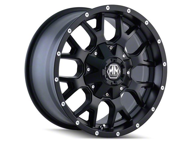 Mayhem Wheels Warrior Matte Black 8-Lug Wheel; 18x9; 18mm Offset (07-10 Silverado 2500 HD)