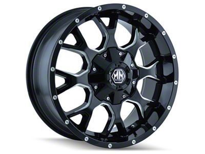 Mayhem Wheels Warrior Black Milled 5-Lug Wheel; 18x9; 18mm Offset (09-18 RAM 1500)