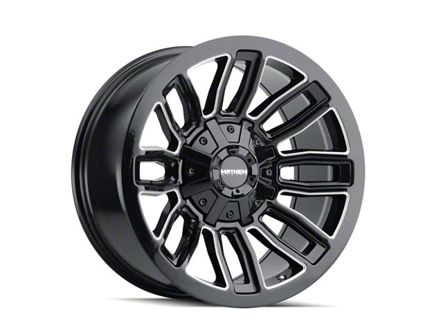 Mayhem Wheels Decoy Gloss Black Milled 6-Lug Wheel; 20x9; 18mm Offset (14-18 Silverado 1500)