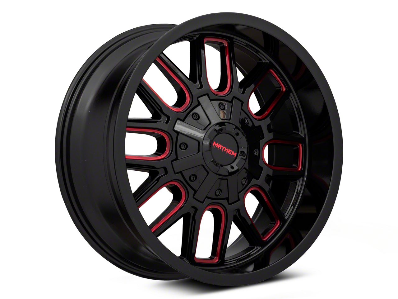Mayhem Wheels F-150 Cogent Black with Prism Red 6-Lug Wheel