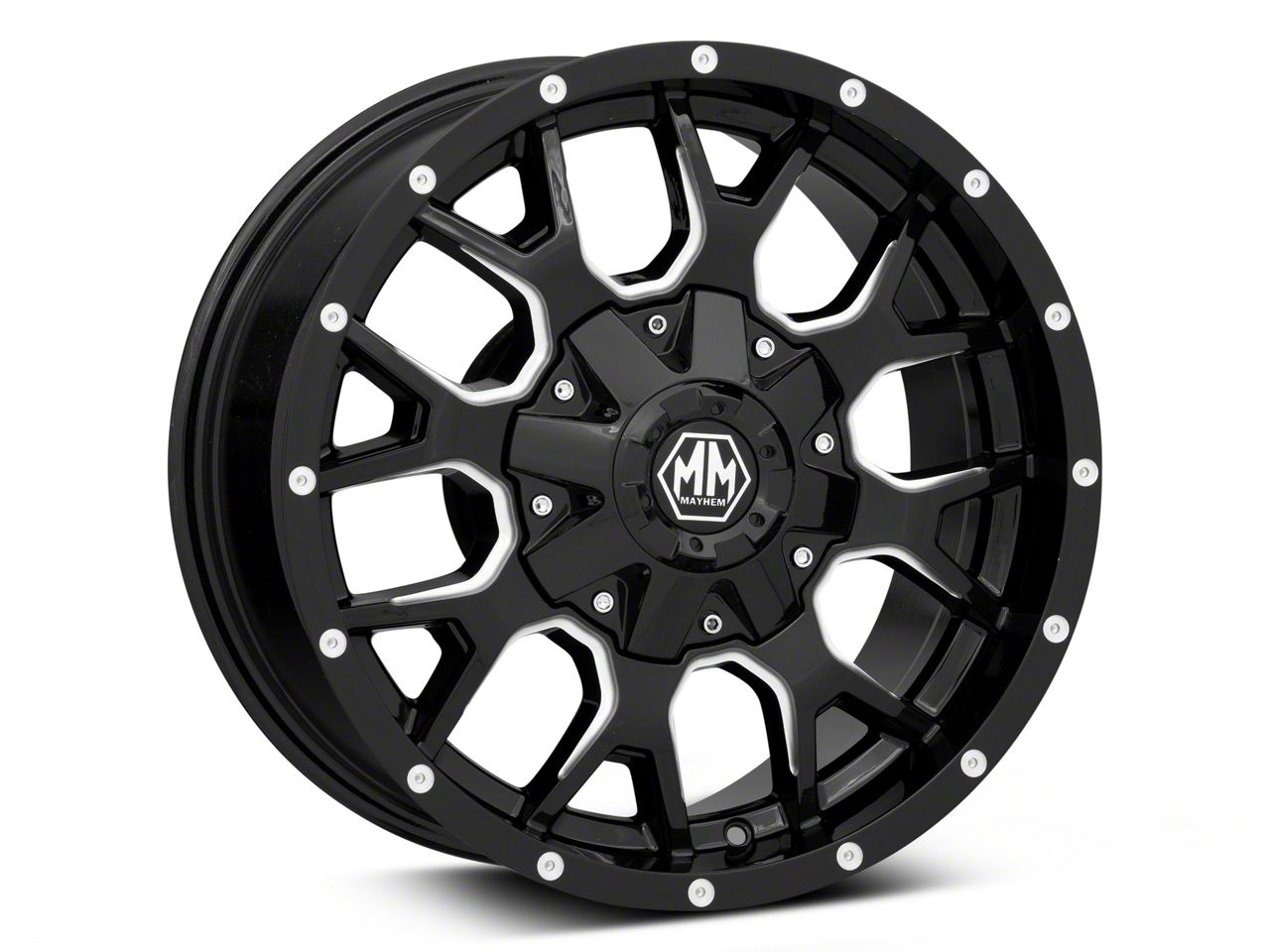 Mayhem Wheels F-150 Warrior Black Milled 6-Lug Wheel; 18x9