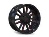 Mayhem Wheels Apollo Gloss Black Milled with Prism Red 8-Lug Wheel; 20x9; 0mm Offset (99-07 F-250 Super Duty)