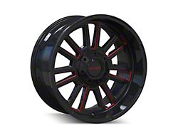 Mayhem Wheels Apollo Gloss Black Milled with Prism Red 8-Lug Wheel; 20x9; 0mm Offset (99-07 F-250 Super Duty)