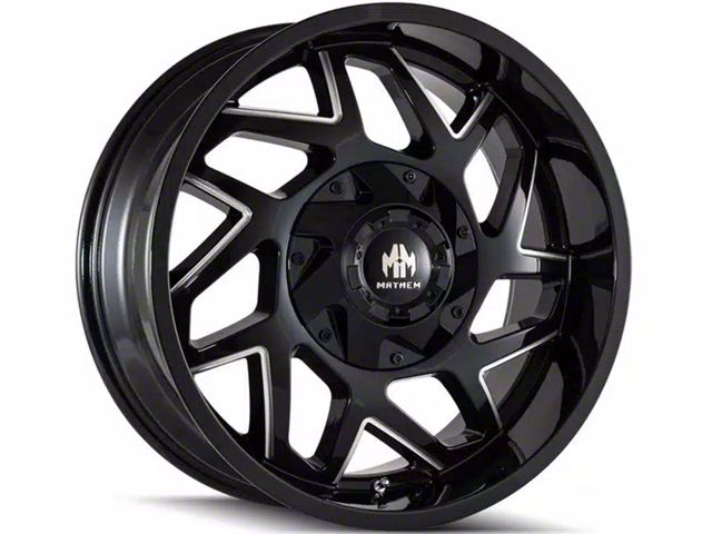 Mayhem Wheels Hatchet Gloss Black Milled 6-Lug Wheel; 20x10; -24mm Offset (99-06 Silverado 1500)