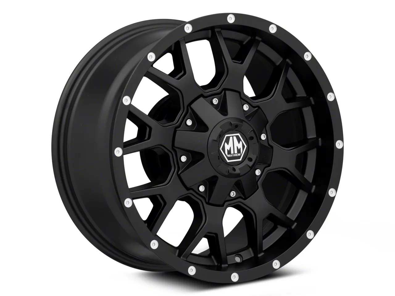 Mayhem Wheels F-150 Warrior Matte Black 6-Lug Wheel; 18x9; -12mm Offset ...
