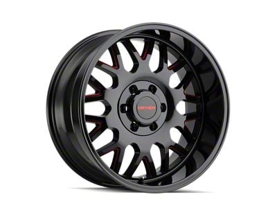 Mayhem Wheels Tripwire Gloss Black Milled with Prism Red 8-Lug Wheel; 20x9; 0mm Offset (23-25 F-350 Super Duty SRW)